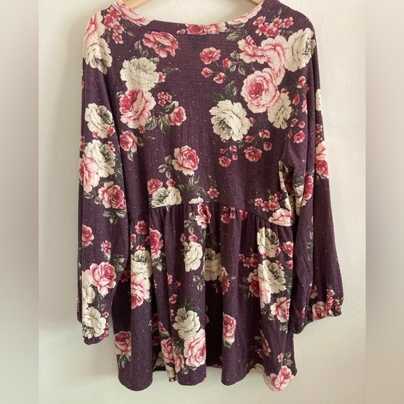 Torrid Crinkle Gauze Floral Babydoll Tunic Top 2X Boho NWT - Picture 9 of 12